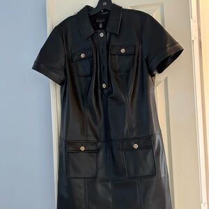 White House, Black Market faux leather Dress size 12 NWT